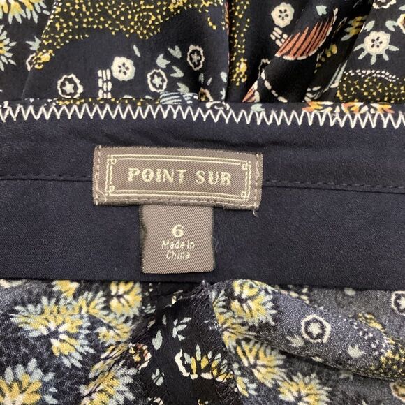 J. Crew Point Sure Jungle Print Crepe Wide Leg Pant size 6 - Picture 8 of 12